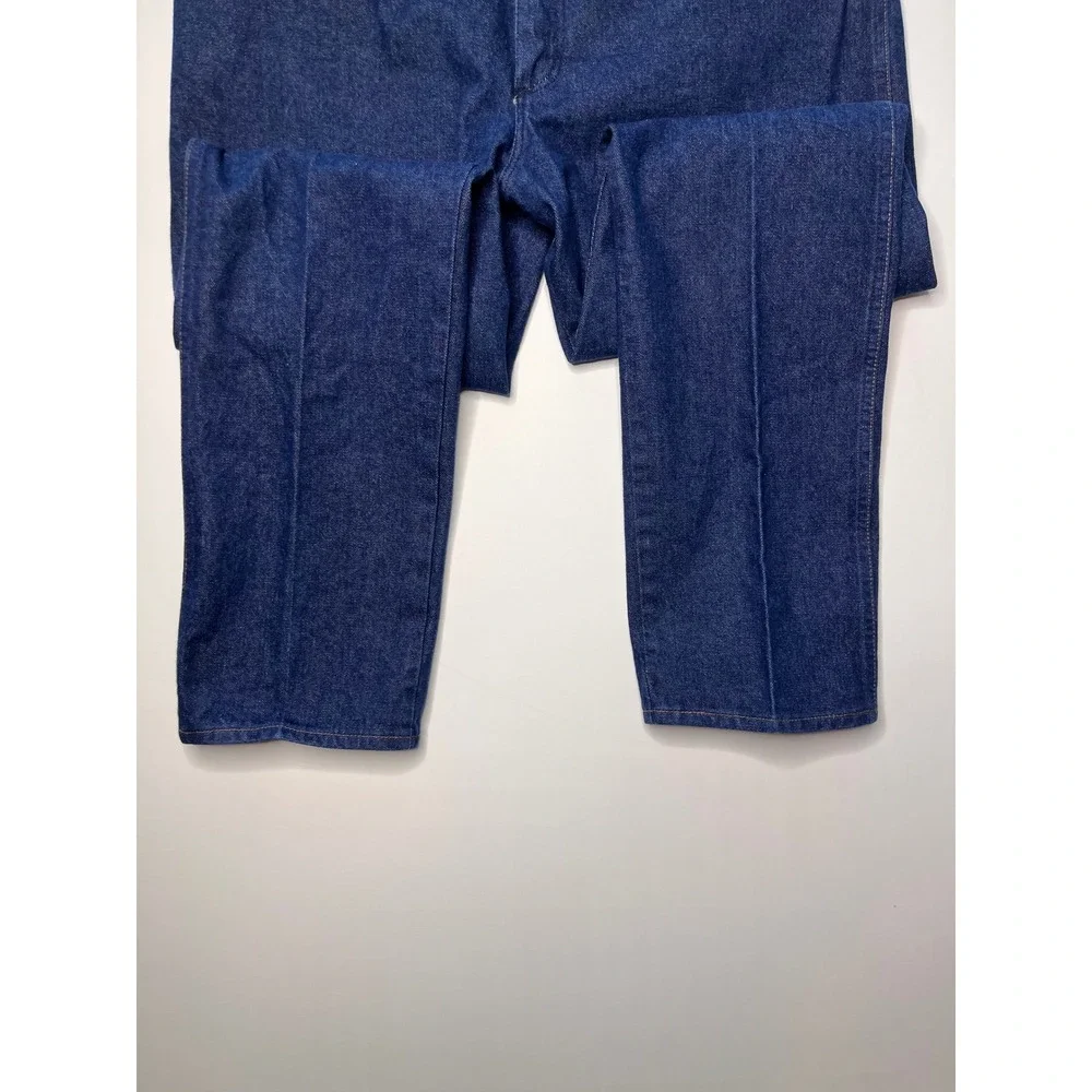 Vintage Wrangler Mens Denim Jeans 42x34 Dark Wash Cotton Made in USA 13MWZ